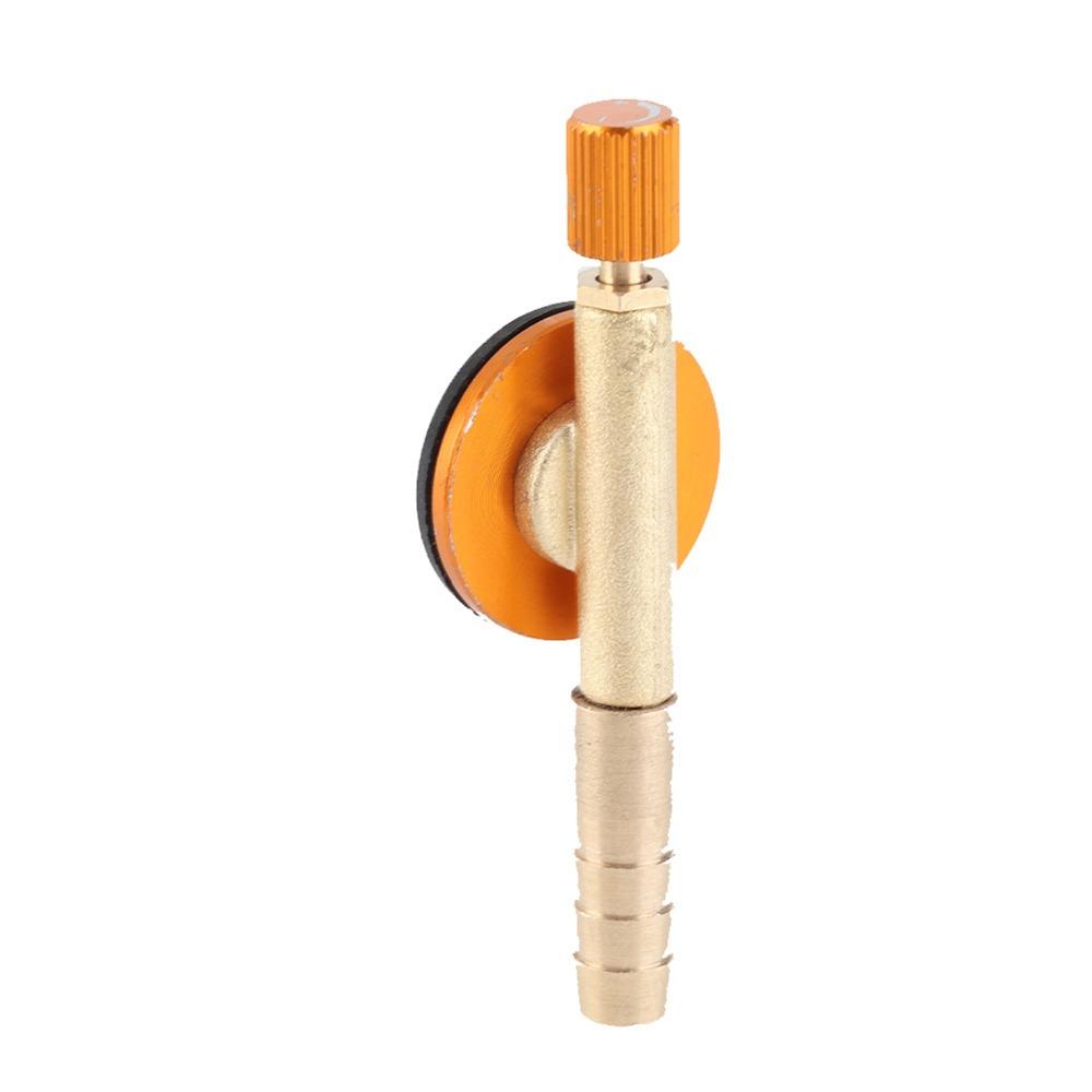 Yellow Gas Stove Valve Brass Valve Adapter Durable Gas Refill Adapter  Outdoor Camping