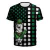 Casual Crew Neck 3D Digital Printing T-Shirt Irish St. Patrick's Day Clothing Printing Men's and Women's Short Sleeves