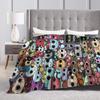 Dandys World Vee Shelly Goob Gigi Blanket Catoon Wool Vintage Warm Throw Blankets for Bed Sofa Spring Autumn