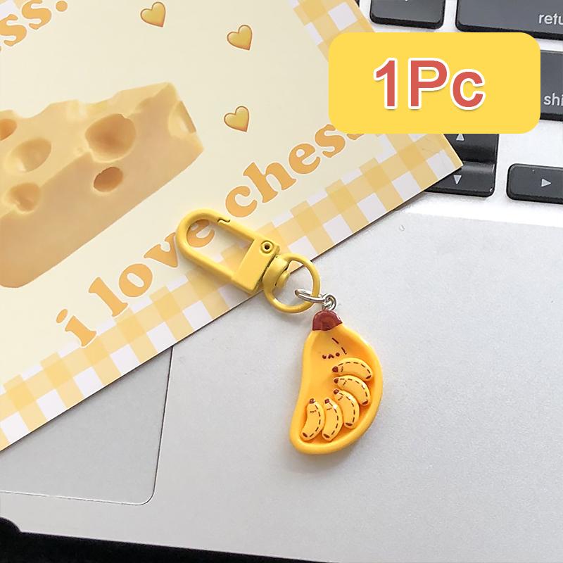 1Pcs/4Pcs Keychain Decoration Woman Keychain Gift Resin Keychain Purse Cute Breakfast Keychain Hang On Backpack