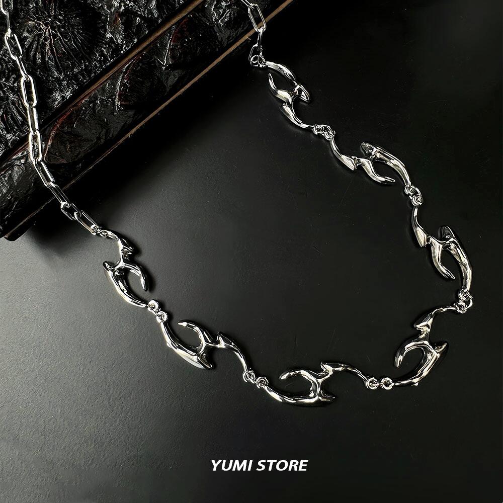 New Trend Irregular Titanium Steel Necklace For Man Luxury Collar Chain Unisex Jewelry Street Hip Hop Accessories