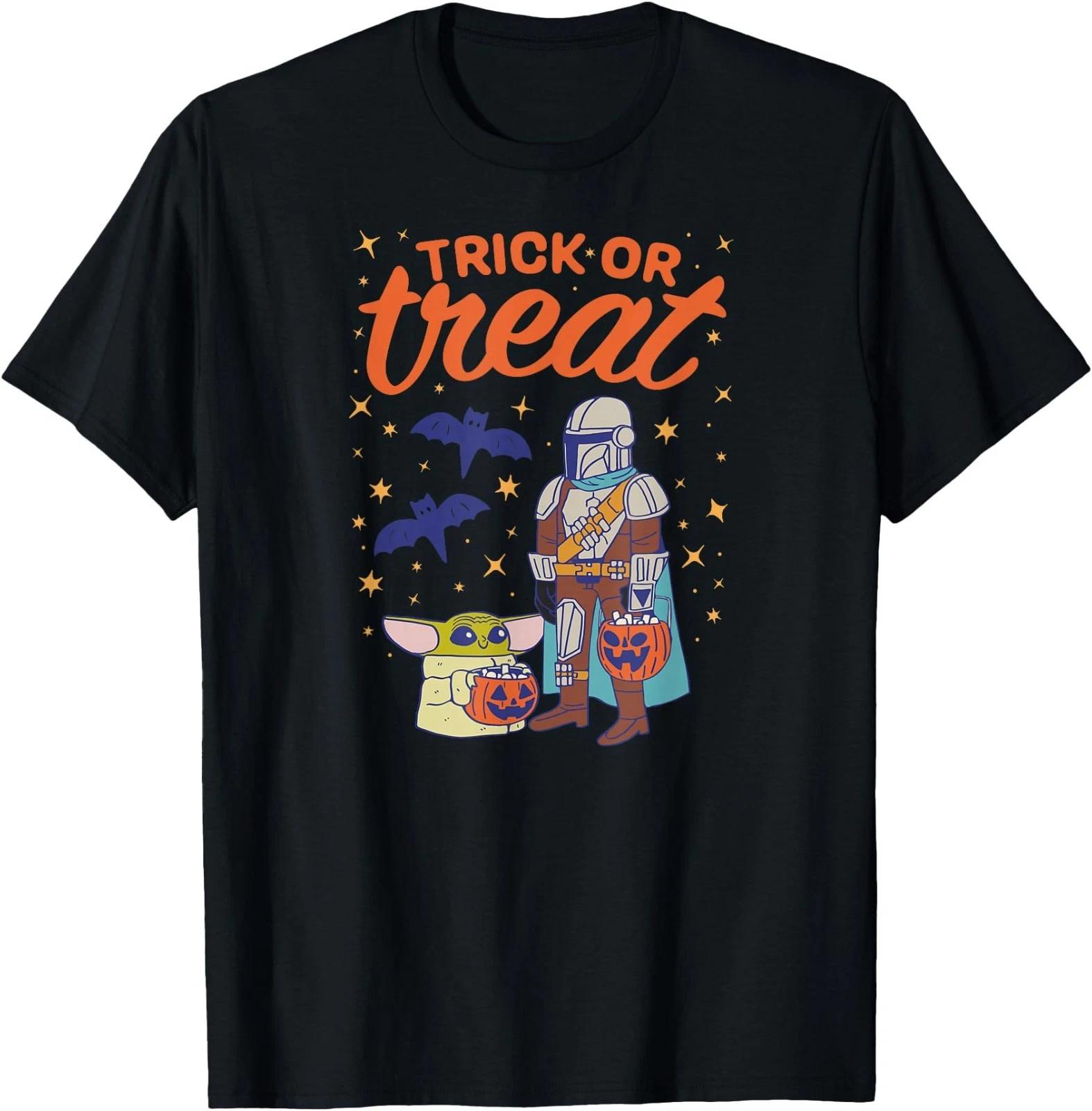 Amazon Essentials The Mandalorian Grogu Halloween Trick or Treat T-Shirt, 160