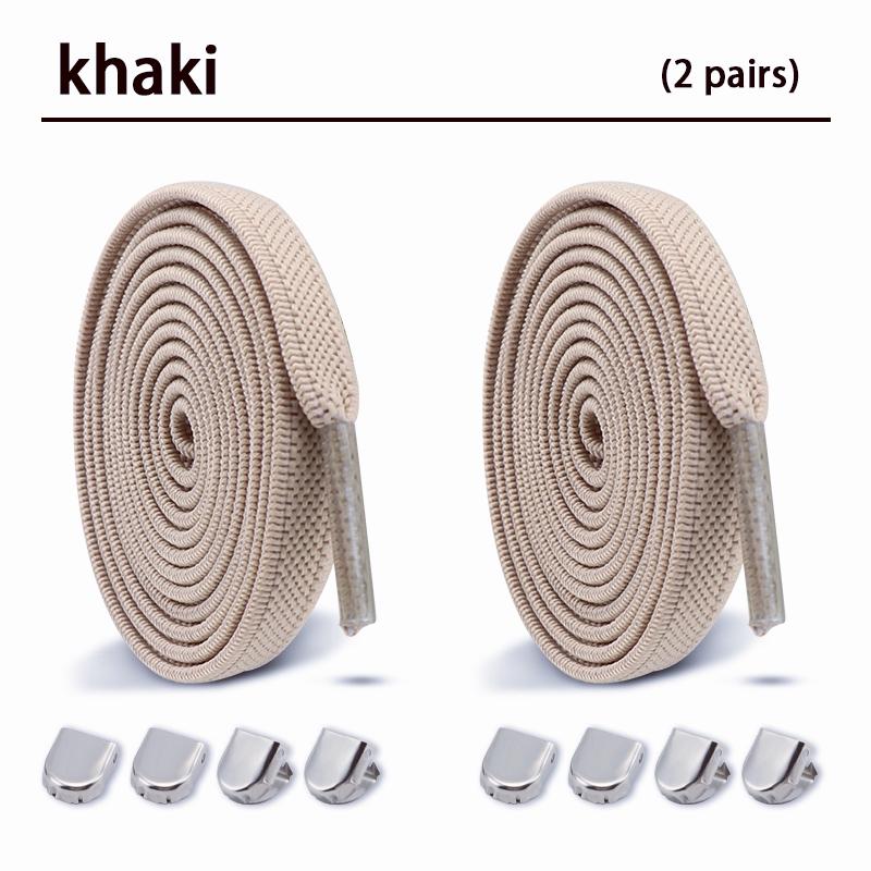 2Pair Elastic Laces Sneakers Tennis Shoelaces without ties Kids Adult No Tie Shoe laces 8mm Flat Shoelace Shoes Accessories