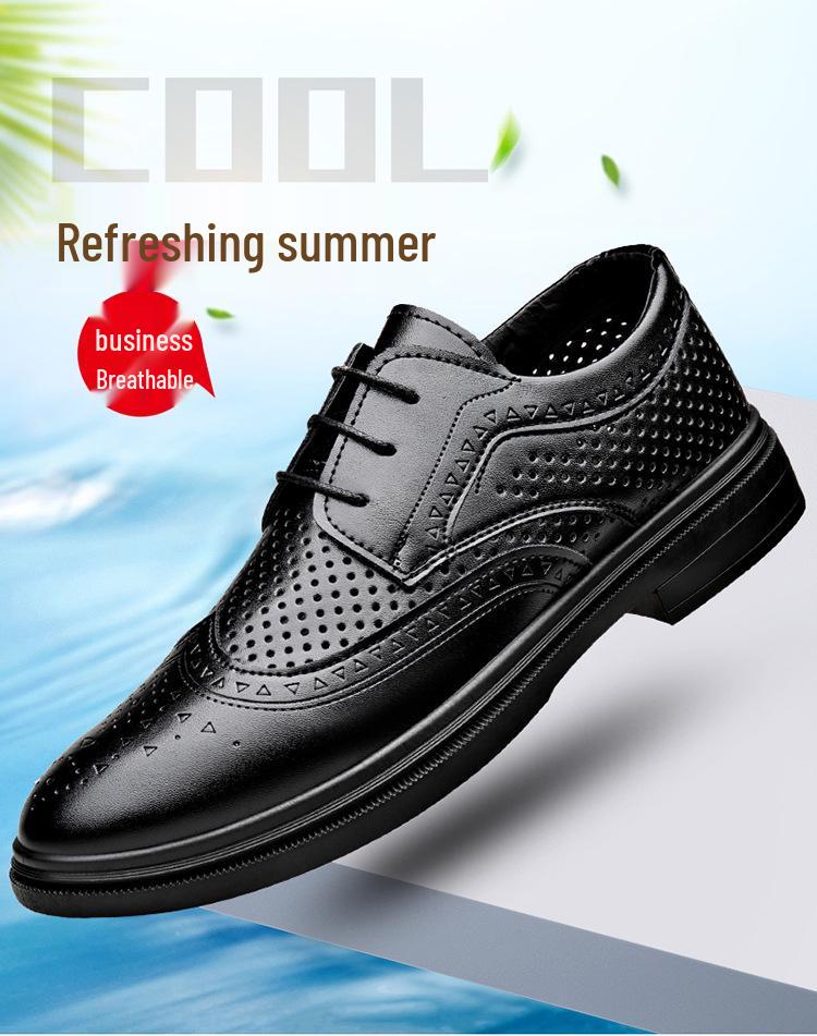Men's Genuine Leather Lace-Up Casual Sandals