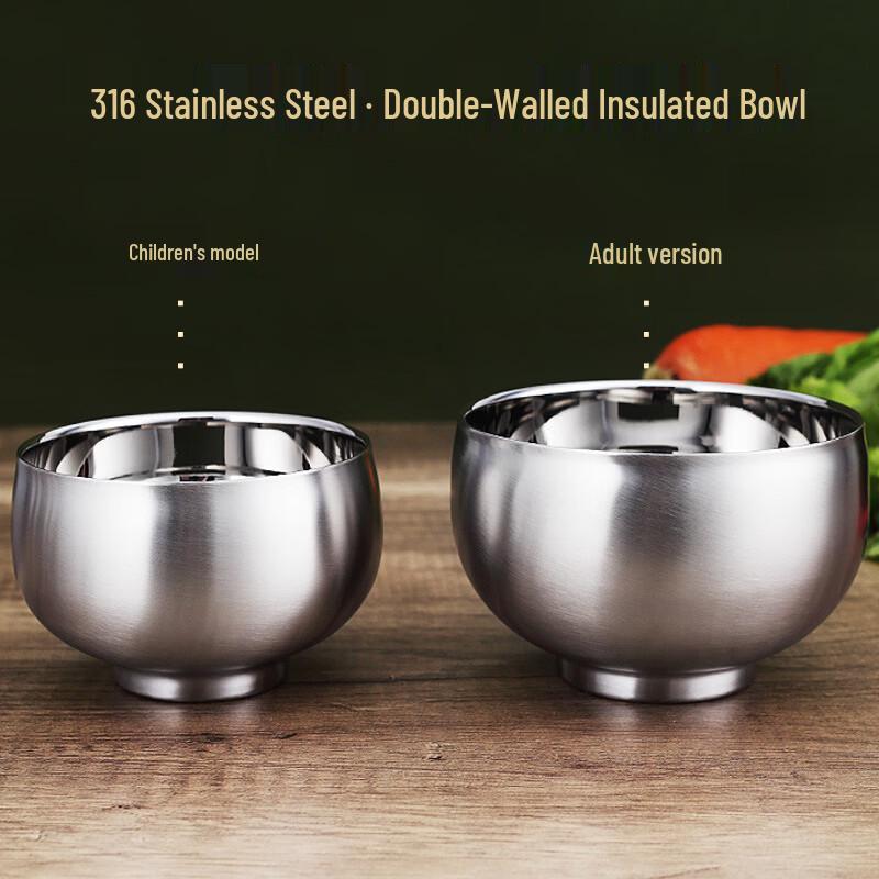 

Food Grade 316 Stainless Steel Double Layer Kids Bowl