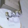 Sterling Silver High Quality Cent Gold Crown Zircon Ring For Ladies Party Engagement Fashion Jewelry Gift