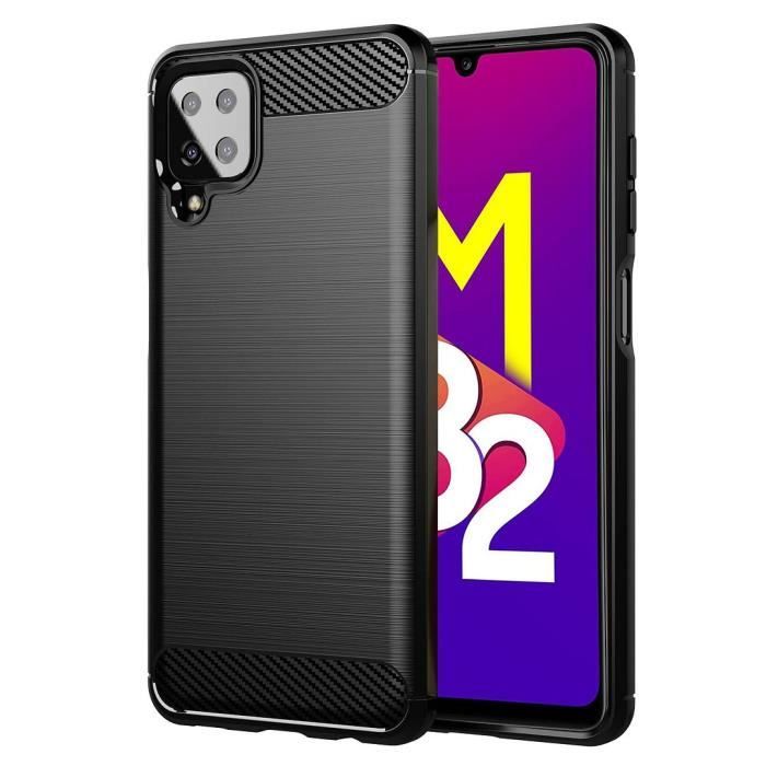Coque de Protection - PROSHOP - Samsung F22 - Souple - Traits Acier - Noir
