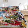 One Piece Adventure Print 3Pcs Bedding Setduvet Cover With 2 Bedropillowcase Home Birthday Gift