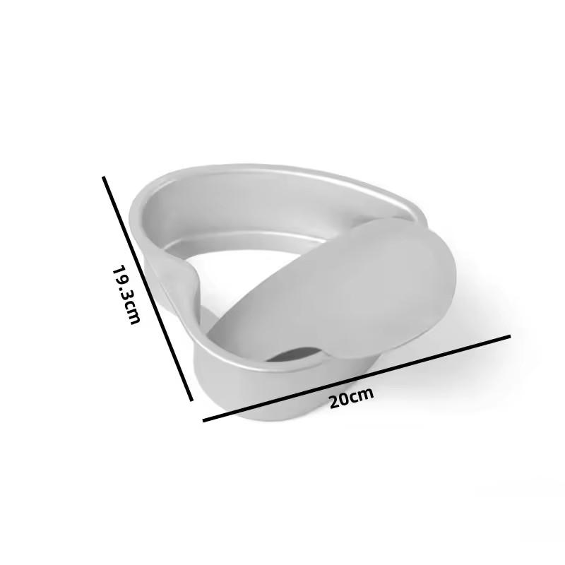4/6/8/10 Inch Heart Shape Removable Bottom Aluminum Chiffon Cake Mold Non-Stick DIY Mousse Pastry Cake Pan Kitchen Baking Tools
