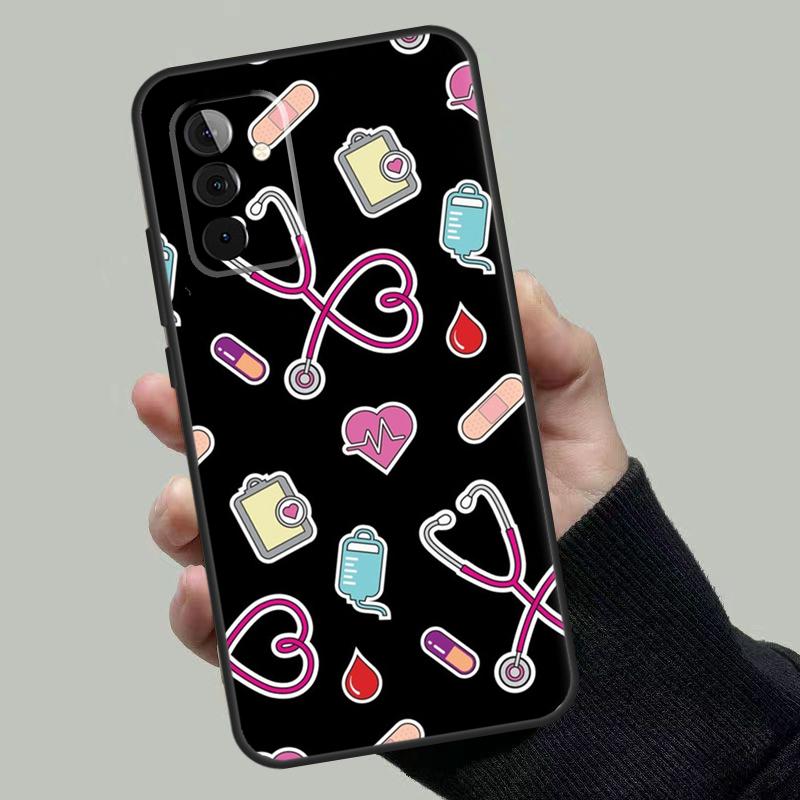 Stethoscope Heart Nursing Nurse Case For Samsung Galaxy A54 A34 A14 A36 A56 A06 A13 A53 A32 A12 A22 A52 A35 A17 A16 A55 A15