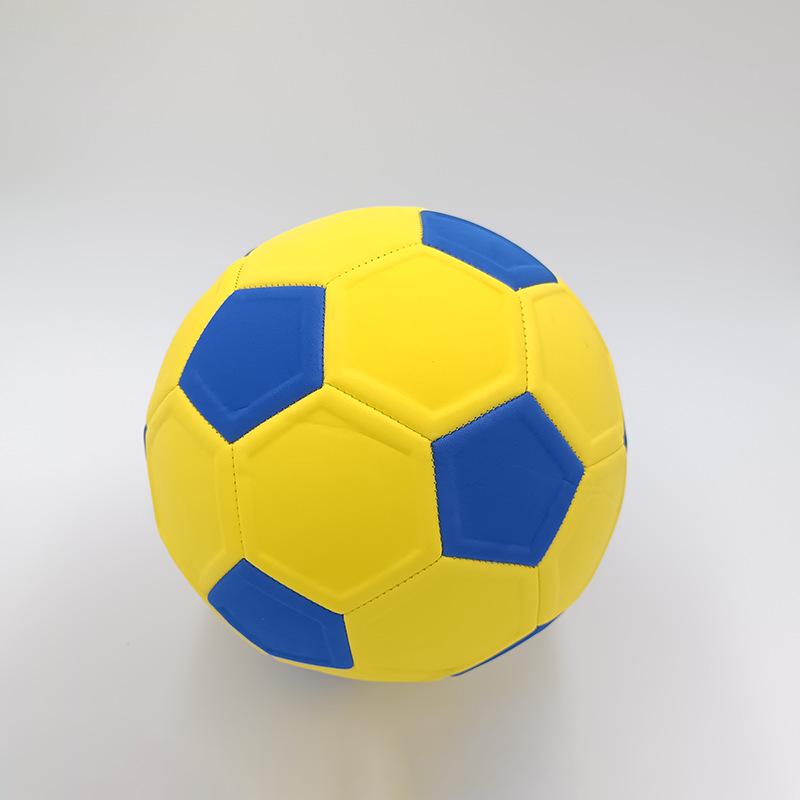 Arc Ball Magischer Fußball: Maschinengenähter, gekrümmter Trainingsball, Größe 4 oder 5, EVA Swerve/Curve Design. No. 4 (5-7 players) gelb/blau