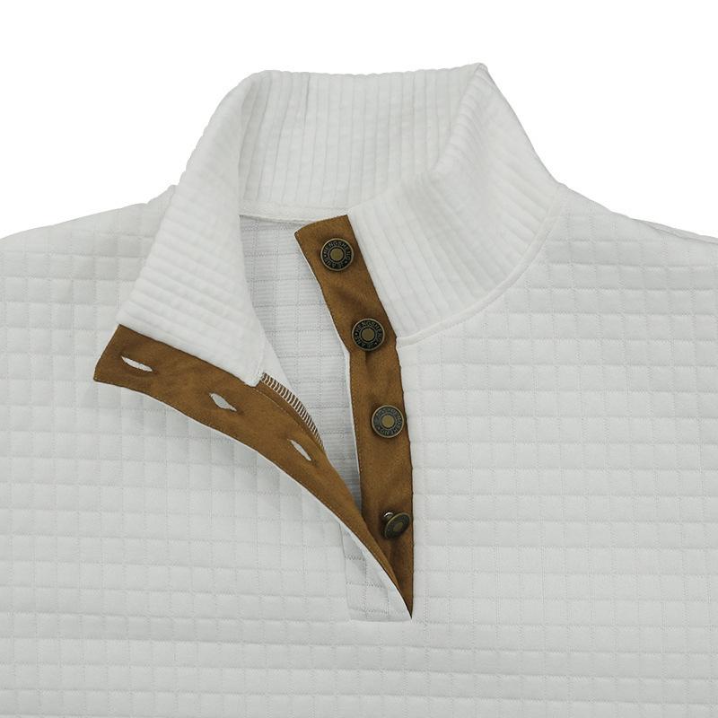 Mode Herren Outdoor Casual Stehkragen Langarm Sweatshirt Kleine Quadratische Jacke Herren Top