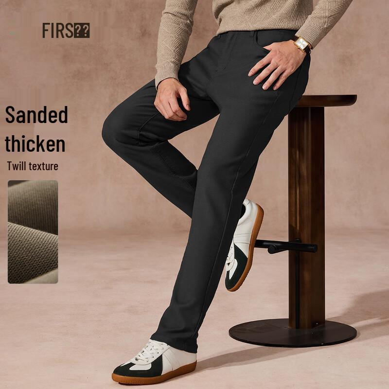 Shanshan Men s Thickened Brushed Twill Casual Pants 32