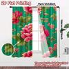 2D FLAT PRINTING 2pcs Curtains (Without Rod) Floral Peony Design(1) April Fools is Day Festival Popular Curtains&Drapes