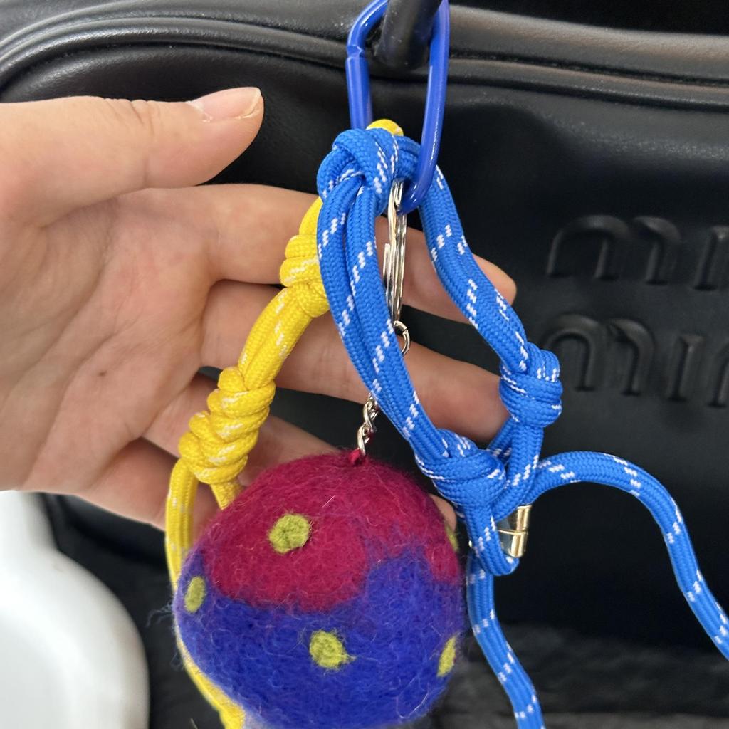 Nepalese Inspired Decorative Keychain with Mushroom Pendant