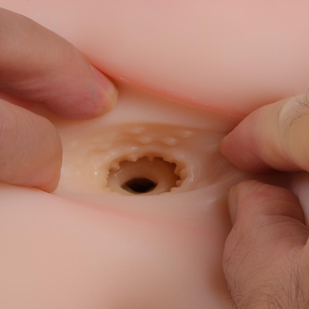 2 In 1 Unisex Sexy Tpe Realistic Dildo Penis + Anus Women Masturbation Tool for Women Men