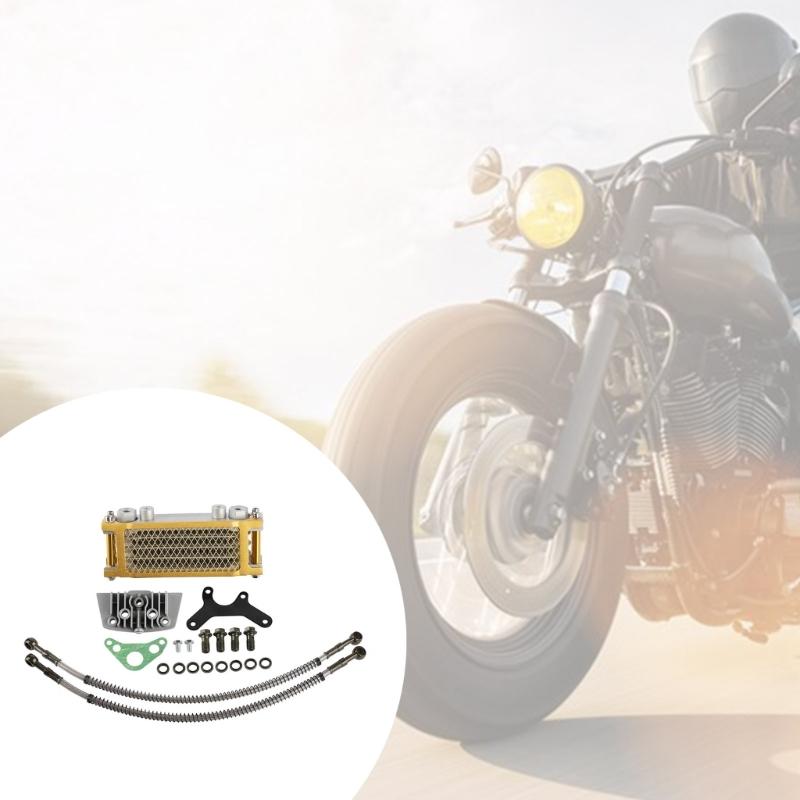 Dirt Pit Bike Modification Oil Coolers Easy Installation Universal for 50 70 90 110 125 140CC Cooling Radiator Engine Kit