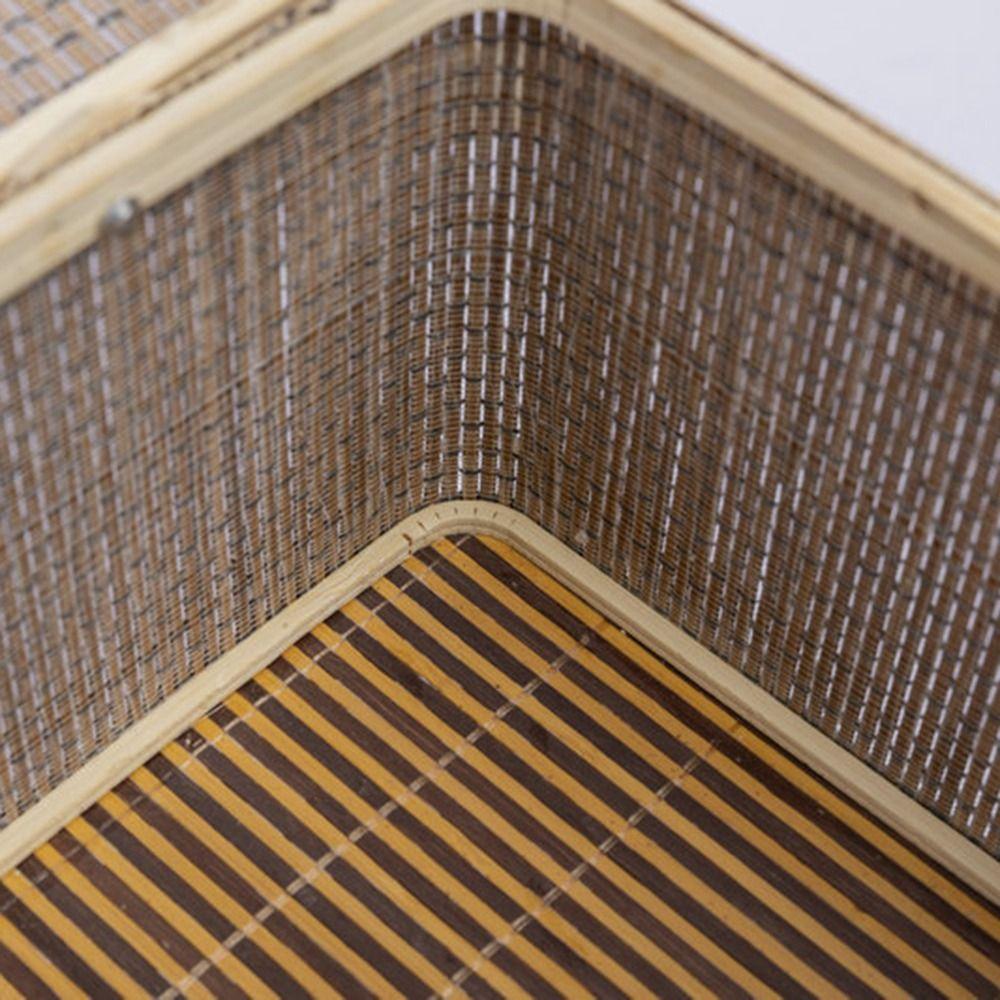 Festival Packaging Box Vintage Bamboo Basket Chinese Style Weaved Bread Storage Basket Elegant with Lid Picnic Basket Shopping