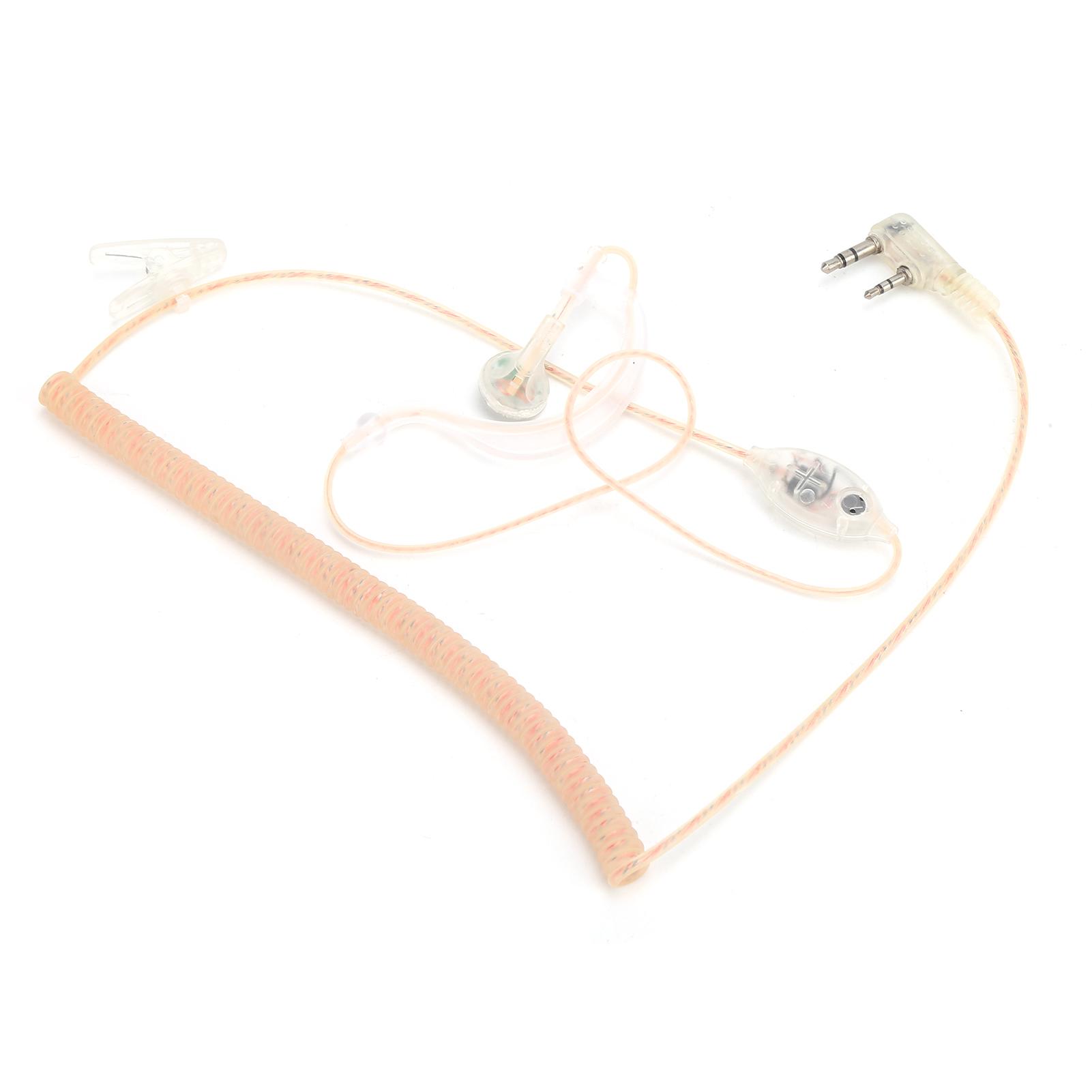 

Earpiece PTT Headset Builtin Microphone with Earplug Sleeve for (Black )