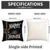 1/4Pcs Halloween Pillowcase, Halloween Bow Ghost Pumpkin Cushion Cover, Decorative Sofa, Living Room, Bedroom Cushion Cover