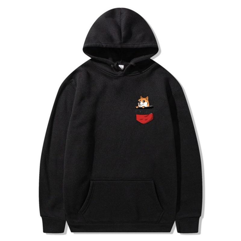 2025 trendy new pocket dog sweater spring and autumn men's and women's jackets street trendy hip-hop singer hoodie