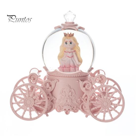 

Музыкальная шкатулка в виде кареты из тыквы со светодиодной подсветкой, искусственный хрустальный шар, музыкальная шкатулка, мультяшная принцесса, кролик, снежные шары, настольное украшение, орнамент A