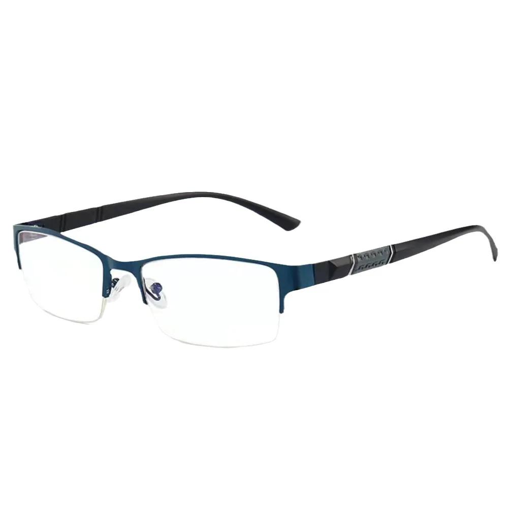 Metal Anti-blue Light Men Business Eyewear Farsighted Reading Glasses Eyeglasses Diopter 0 +0.5+0.75+1.0 To +6.0