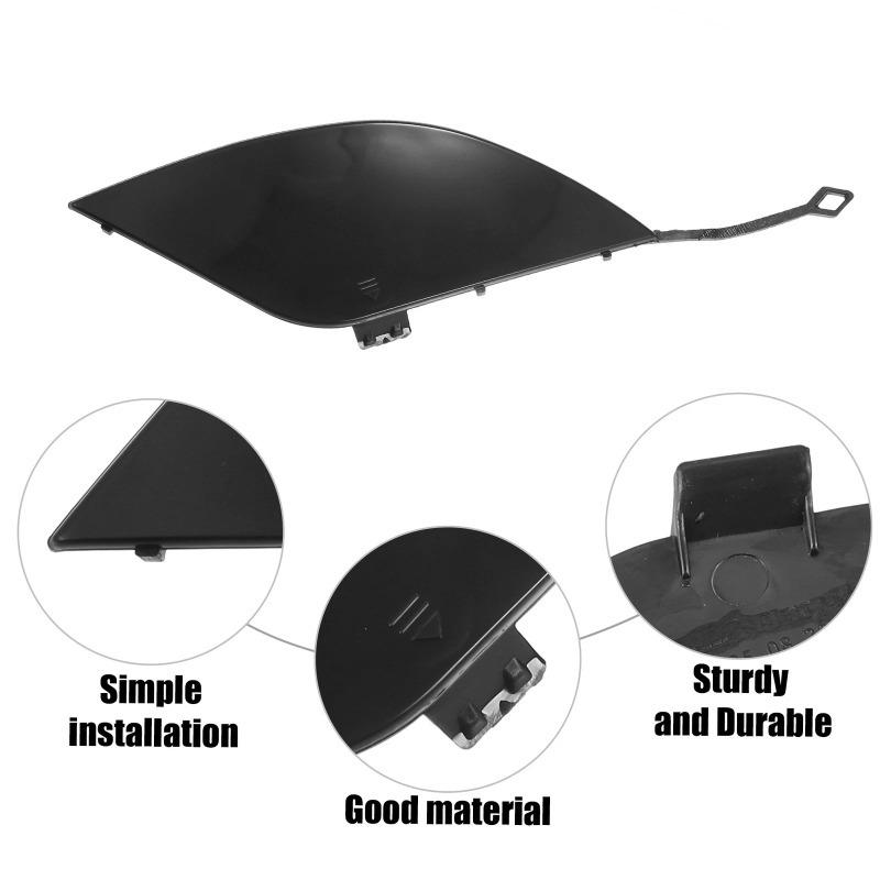 2048850823 For Mercedes Benz W204 C-Class Sedan 2007-2011 Gloss Black Car Rear Bumper Tow Hook Cover Cap Trailer Hauling Eye Lid