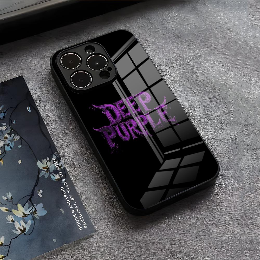 Band D-Deep P-Purple Phone Case For IPhone 17 Air 16 E Pro Max 15 14 13 Mini 12 Pro 11 Max Plus Black Glass Cover