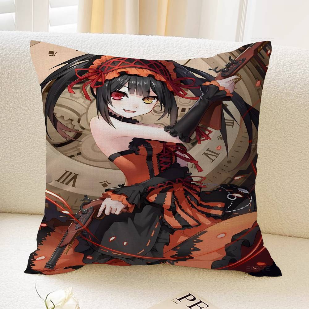 Tokisaki Kurumi Anime Pillow Gifts Home Office Furnishings Bedroom Sofa Car Cushion Cover case 45x45cm
