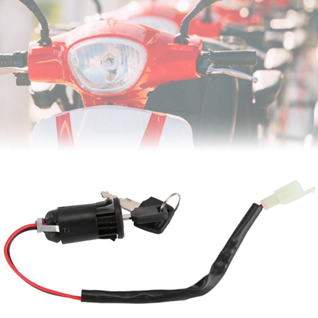 2 Pcs Ignition Switch Lock and Key Set for Bike Tricycle Electric Scooter Accessories Replacement