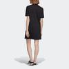 Adidas Originals Trefoil Logo Print Comfortable Sports Round Neck Pullover Short Sleeve Dress Women dress Black FL0037