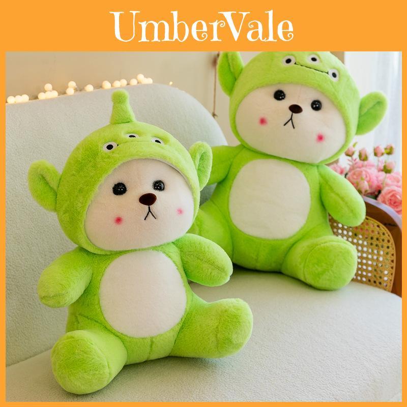 Adorable Three-eyed Baby Bear Plush Short Plush Fur Available In Green 35cm/45cm/55cm/75cm