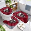 3Pcs Flannel Toilet Mat Set VfB Stuttgart Bathroom Rug Bath Carpet Non Slip Home Decor