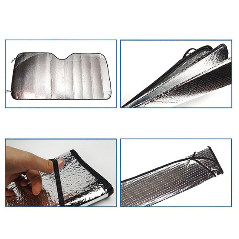 130/140Cm Bilvindu Sammenleggbar Solskjerm Visirdeksel Blokkerende Reflektor Bærbar Pustende Anti-UV Beskyttelse