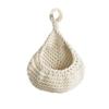 Cotton Rope Wall Hanging Fruit Baskets Breathable Boho Onion Container Vintage storage bag  Ginger