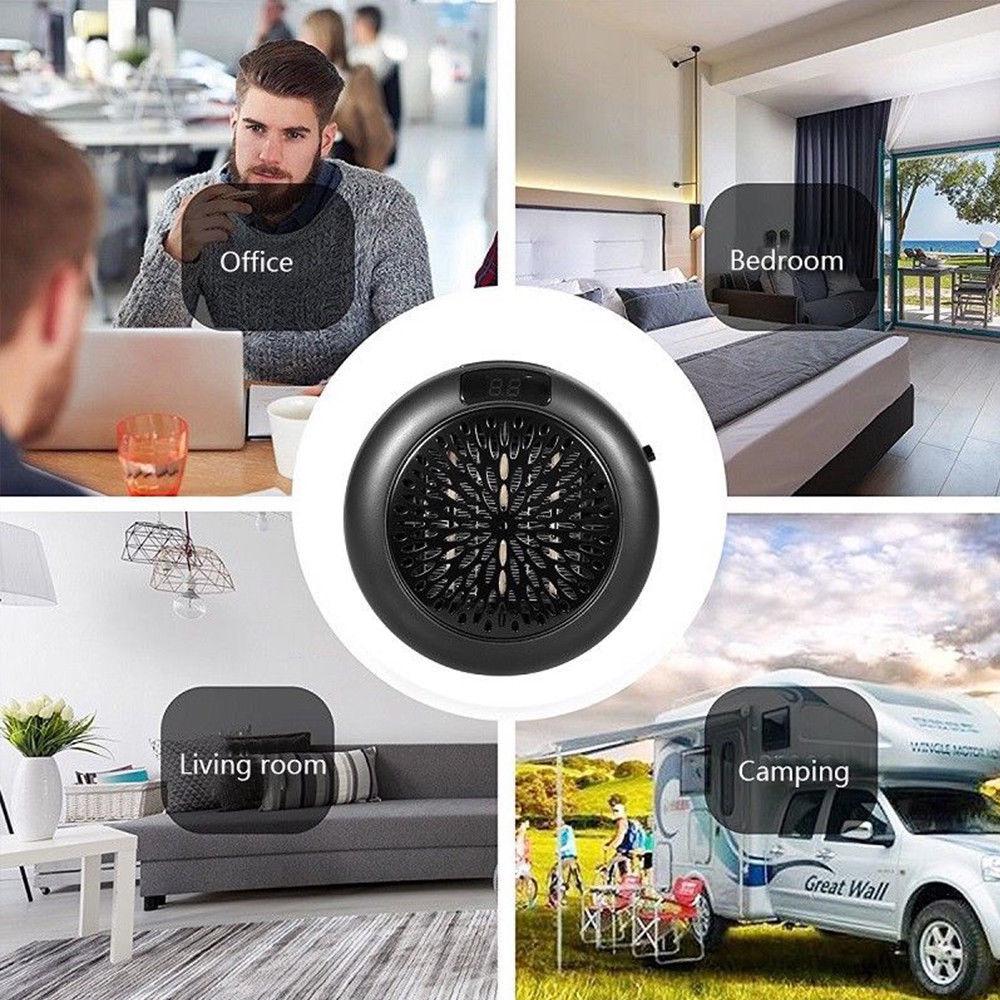 900W Mini Taşınabilir Fanlı Isıtıcı Fişli Elektrikli Duvar Prizi Isıtıcı