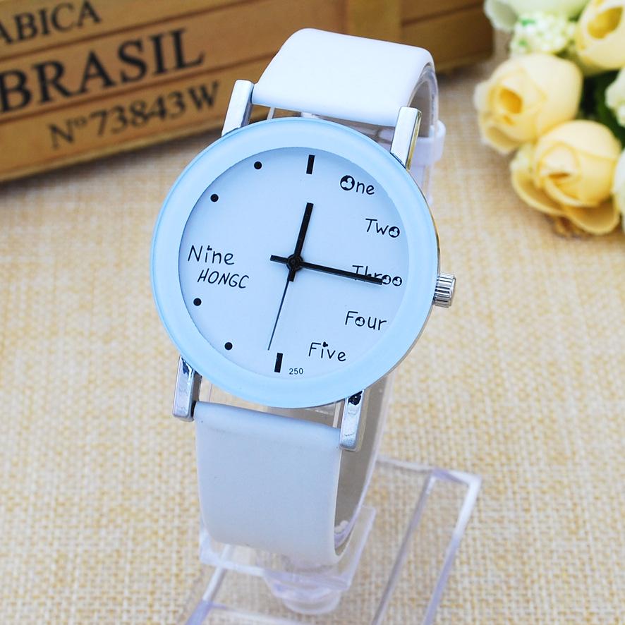 School Gifts, Simple Trend Fashion Boys And Girls English Moment With Characters, Middle School Students English Watch 798 белый