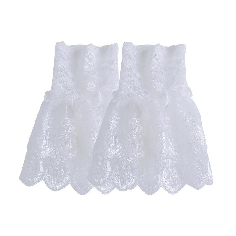 New Shirt Lace Detachable Cuffs Fake Flared Sleeves Women Sleeve Cuffs Ruffles Wristband Decorative Accessory
