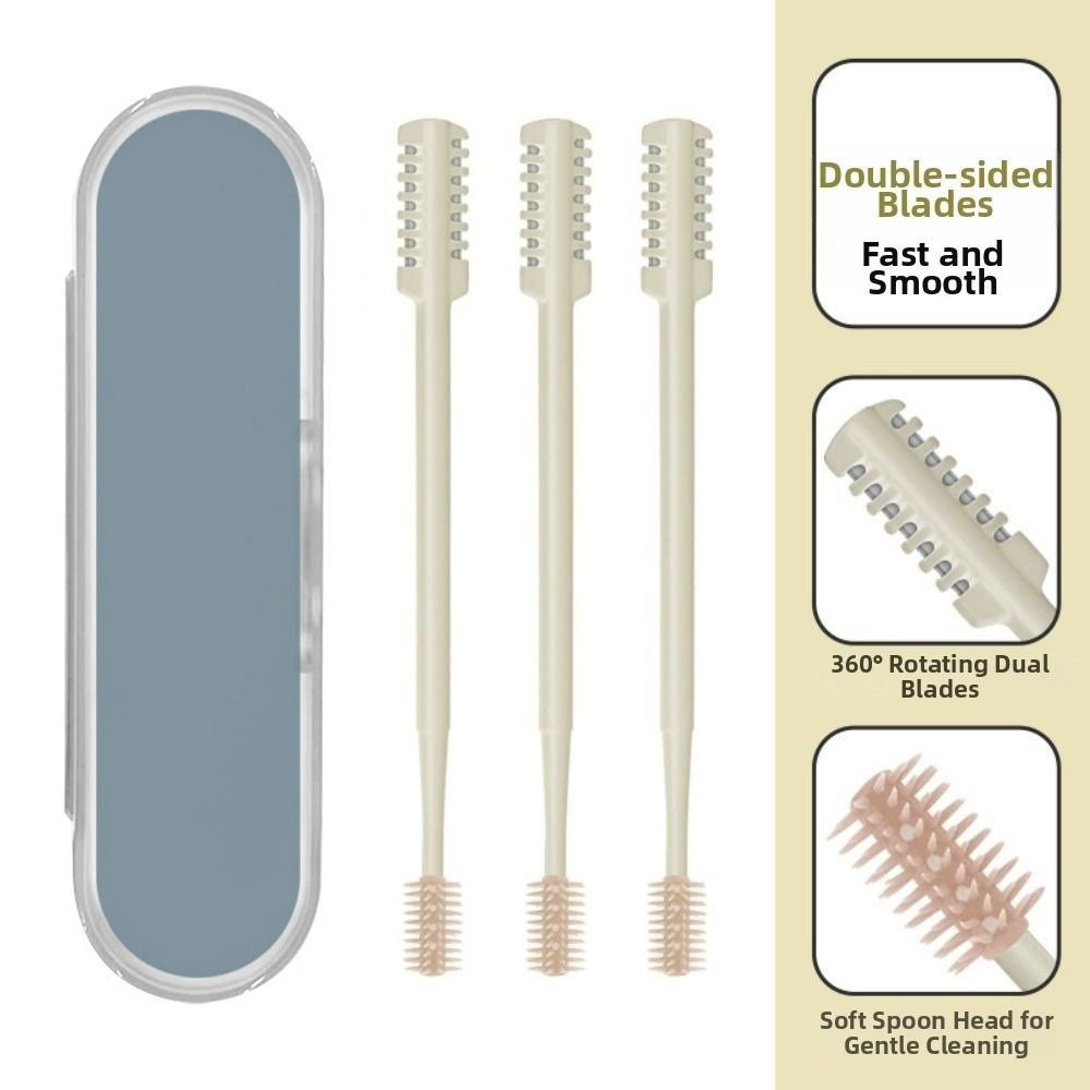 3Pcs/Set Washable Nose Hair Trimmer 360° Rotating Nose Hair Razor Nose Hair Clippers Women Men