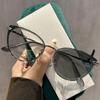 Cat Eye Square Frame Photochromic Nearsighted Color-changing Myopia Glasses Professional Women Men Eyeglasses Diopter
