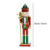 30cm Handcrafted Wooden Nutcracker, Festive Puppet Ornaments Collectible Figures, Ideal for Holiday Home Decor & Gift Giving