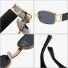 SHAUNA Ins Popular Fashion Small Rectangle Women Luxury Sunglasses Vintage Metal Ring Decoration Men Punk Sun Glasses UV400