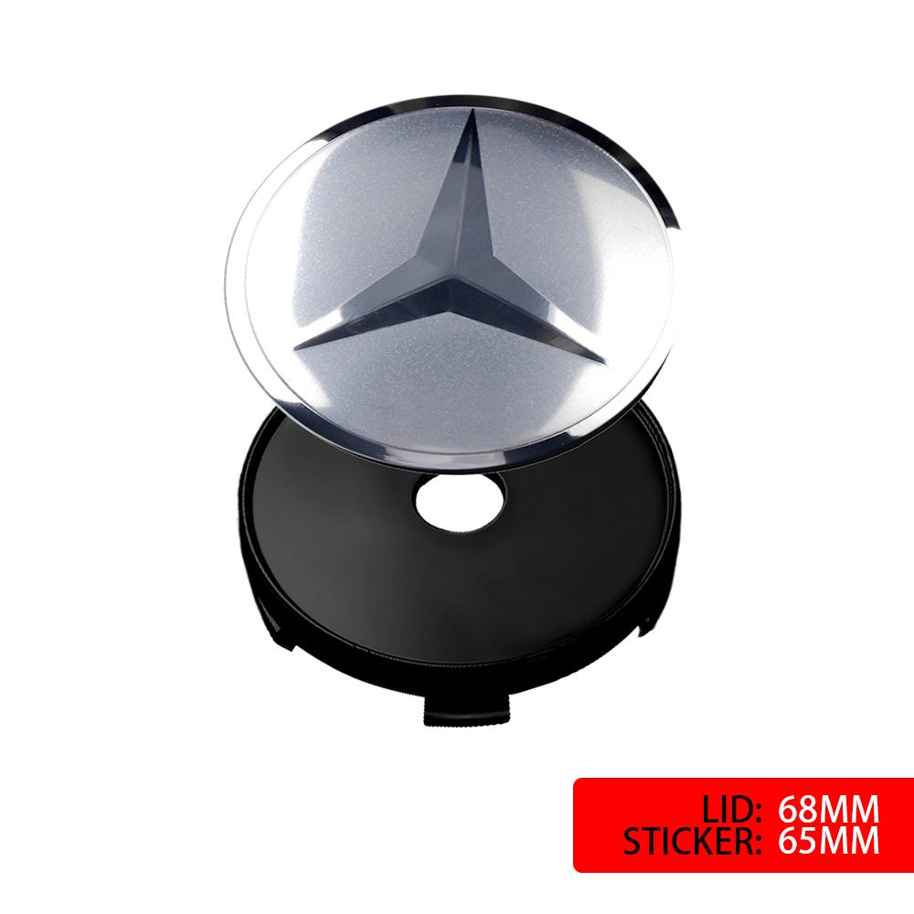 WMFH9 4pcs60/65/68mm Car Wheel Center Hub Cap Stickers Wheel Rims Center Hub Caps For Mercedes-Benz Maybach E-Class C-Class S-Class
