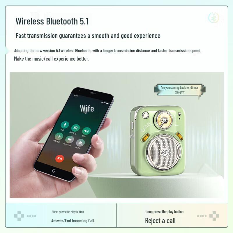 DianYin Beetle 2 Retro Portable Bluetooth Speaker