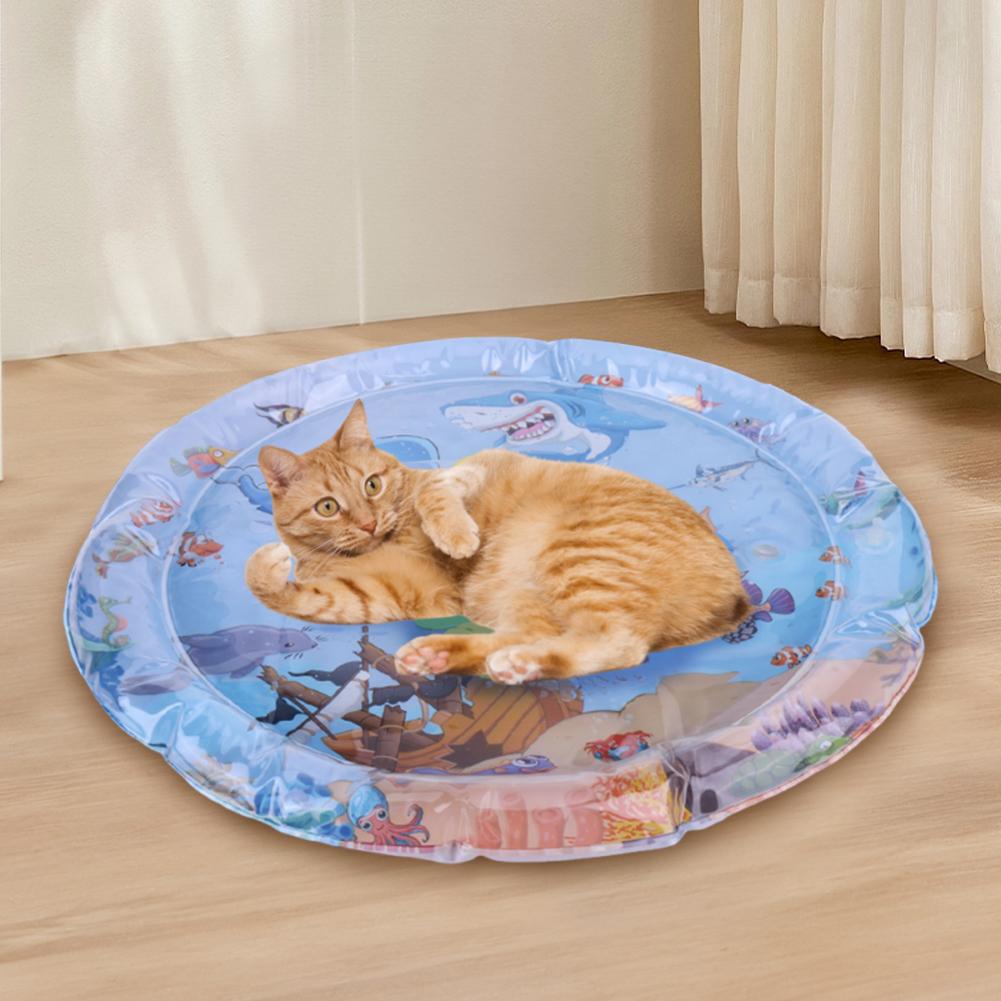 

Extra Thick Cat Water Sensory Playmat Cat Toys Bored Pet Animals Cat Kicker Toys Self Play Mat for Indoor Outdoor Exercise United States