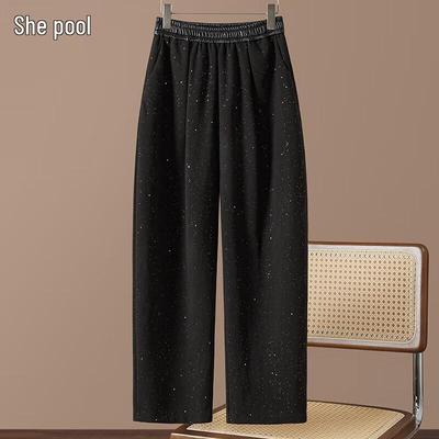 Women's Petite High-Waist Loose Cropped Harem Pants