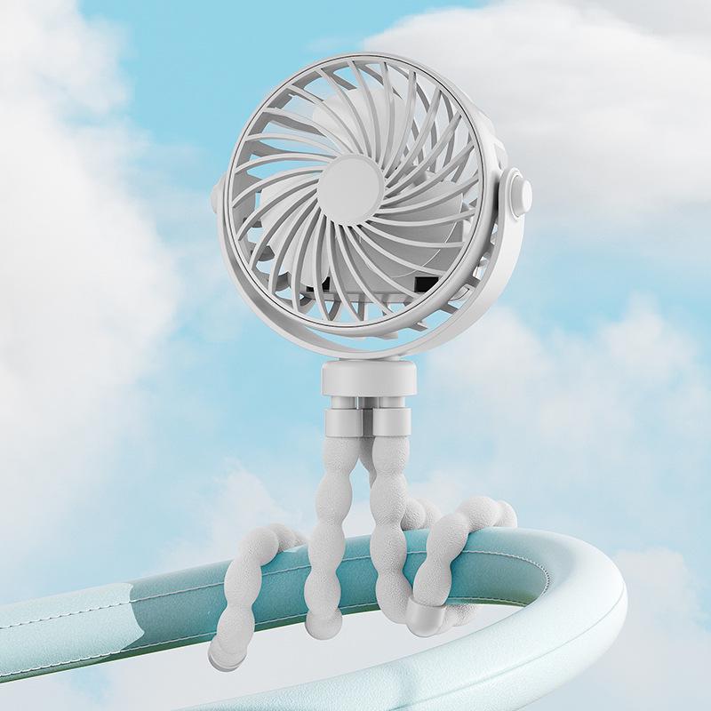 Octopus Portable Student Stroller Fan: Cute Handheld and Desktop Electric Fan