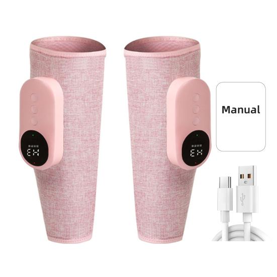 Leg Massager with Heating Function Digital Display Intelligent Auto Timer Rechargeable Thermal Vibration Pressure Massage Machine