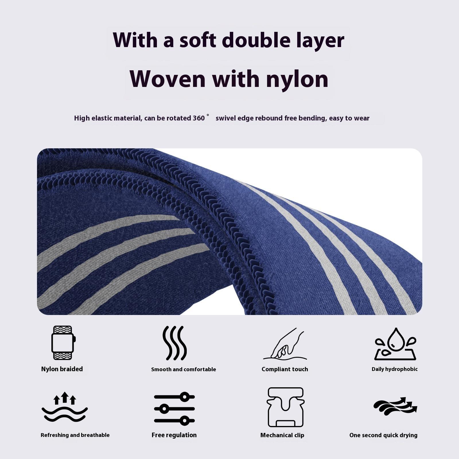 

Watch Band For Apple Watch Series 10 Ultra 9 8 7 SE 6 5 4 3 2 1 46mm 49mm 45mm 44mm 42mm Parachute Buckle Nylon Weave Strap Grey/White Stripes